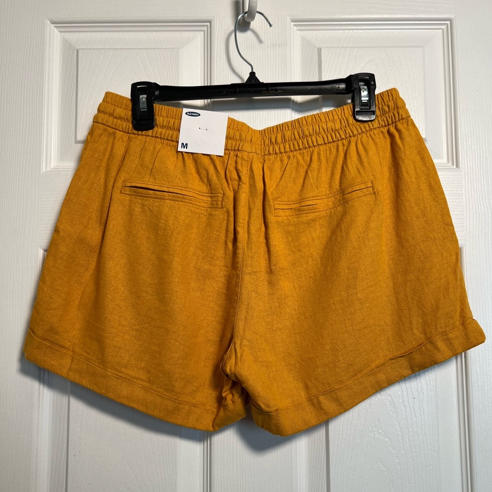 NWT Old Navy Drawstring Linen Blend Shorts - Picture 2 of 5